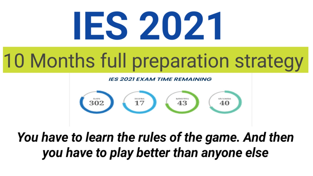 UPSC IES 2021 full 10 months preparation strategy