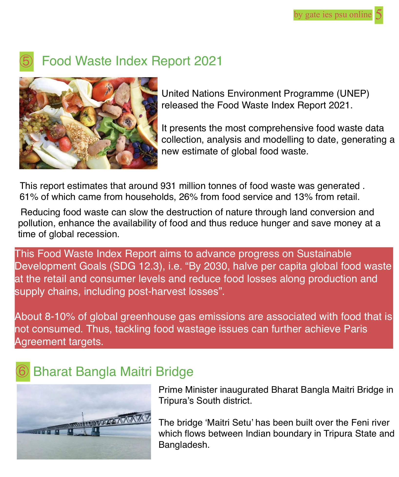 food waste index report 2021 UNEP 