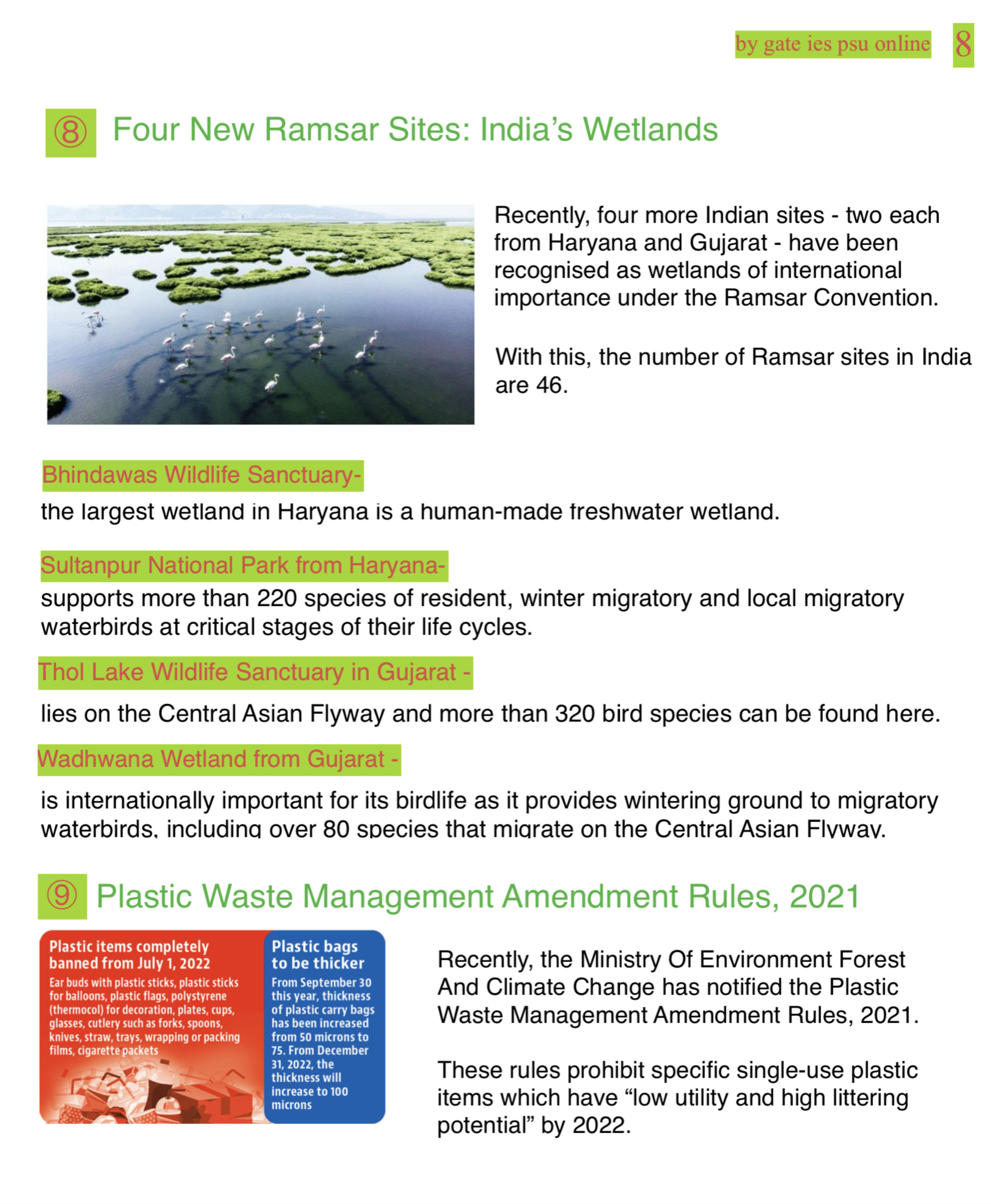 new ramsar sites india current affairs 